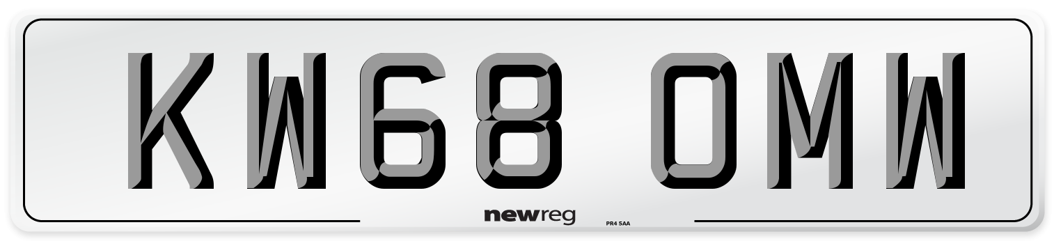 KW68 OMW Number Plate from New Reg